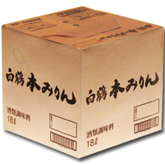 送料無料 白鶴酒造 本みりん18Lキュービックコンテナー×1本※コックはついていません