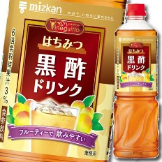 送料無料 ミツカン ビネグイット はちみつ黒酢ドリンク1L×1ケース（全8本）