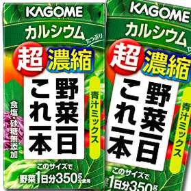 送料無料 カゴメ 野菜一日これ一本超濃縮 カルシウム＆マグネシウム125ml×4ケース（全96本）