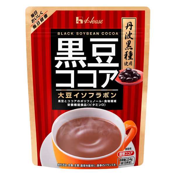 送料無料 ハウス 黒豆ココア234g袋×2ケース（全80本）