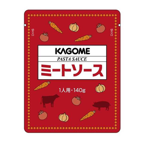 送料無料 カゴメ ミートソース140gパウチ×1ケース（全60本）