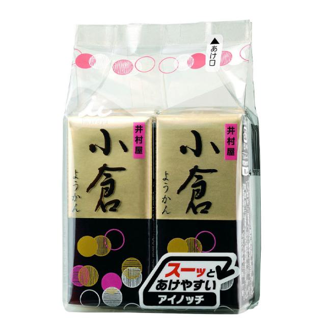 送料無料 井村屋 ミニようかん 小倉（58g×4本入）×2ケース（全24本）