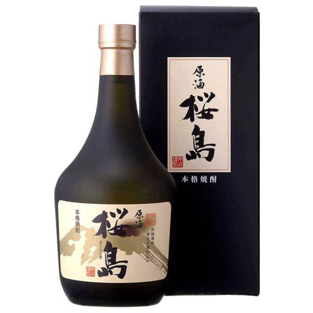 送料無料 本坊酒造 37度原酒桜島（化粧箱入）720ml瓶×1ケース（全12本）