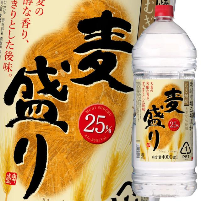 送料無料 合同 麦盛り25度 4L×1ケース（全4本）