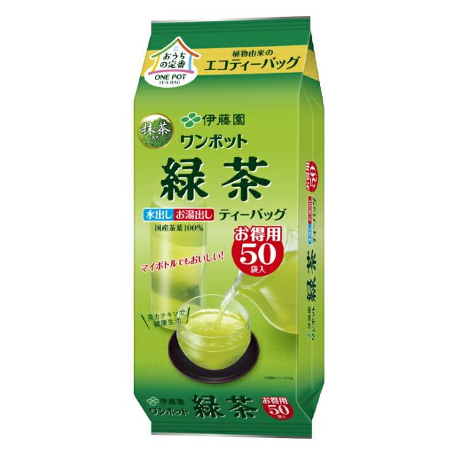 送料無料 伊藤園 ワンポットエコティーバッグ緑茶（3g×50袋入）×1ケース（全10本）