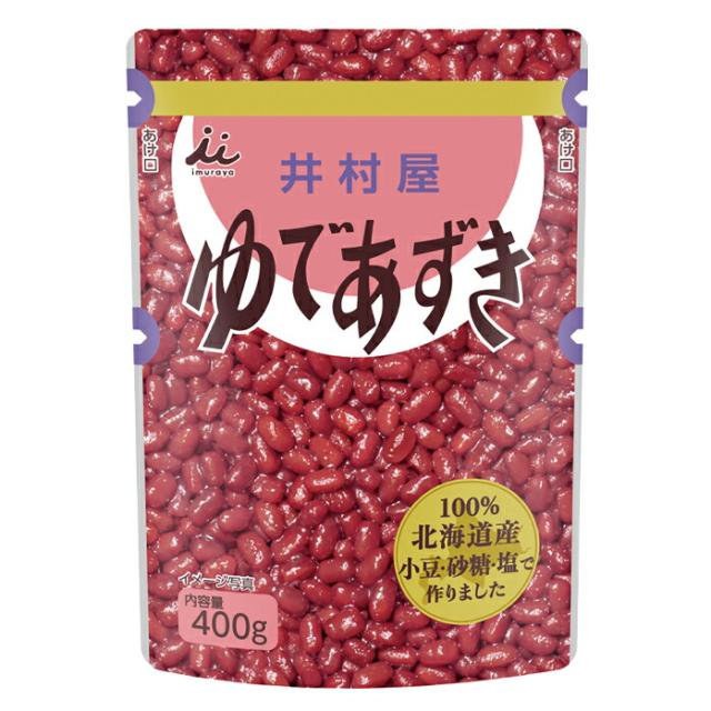 送料無料 井村屋 北海道パウチゆであずき400g×2ケース（全20本）