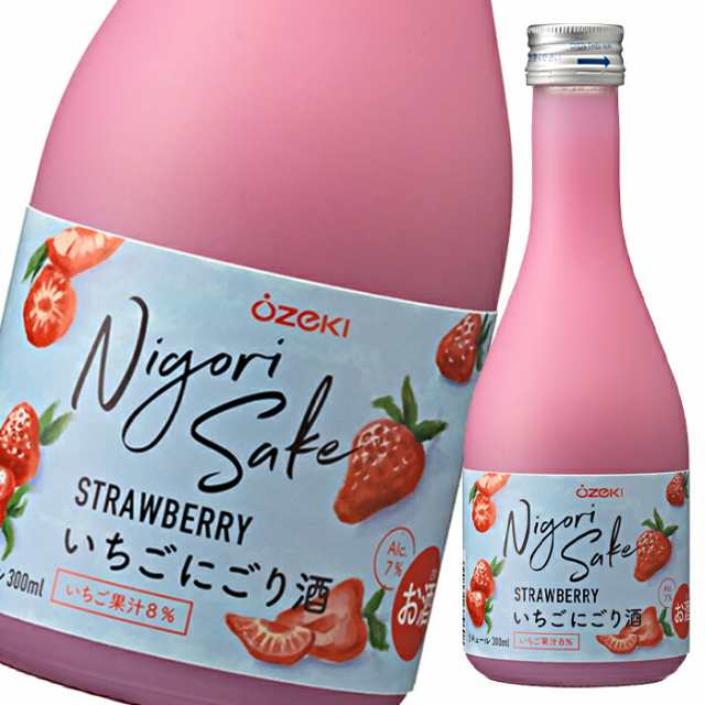 送料無料 大関 いちごにごり酒300ml瓶×2ケース（全24本） agesugi_sguストロベリー
