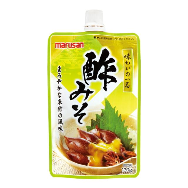 送料無料 マルサン 酢みそ120gスパウト付きパウチ×1ケース（全40本）