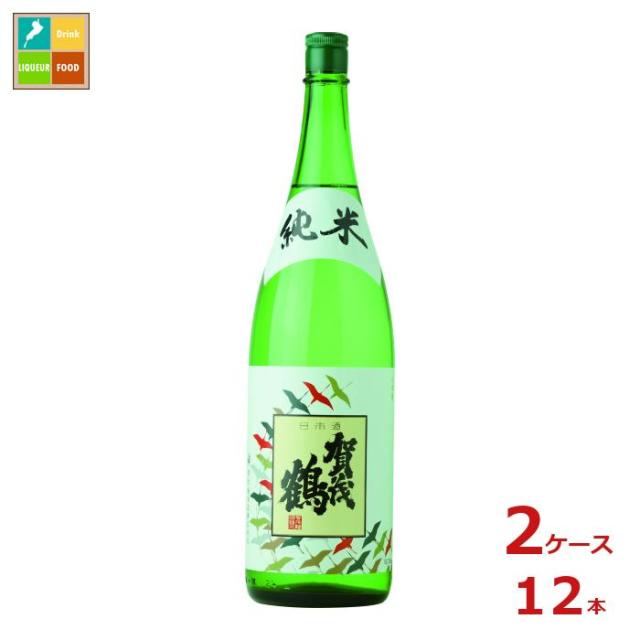 送料無料 賀茂鶴 純米酒1.8L瓶×2ケース（全12本）