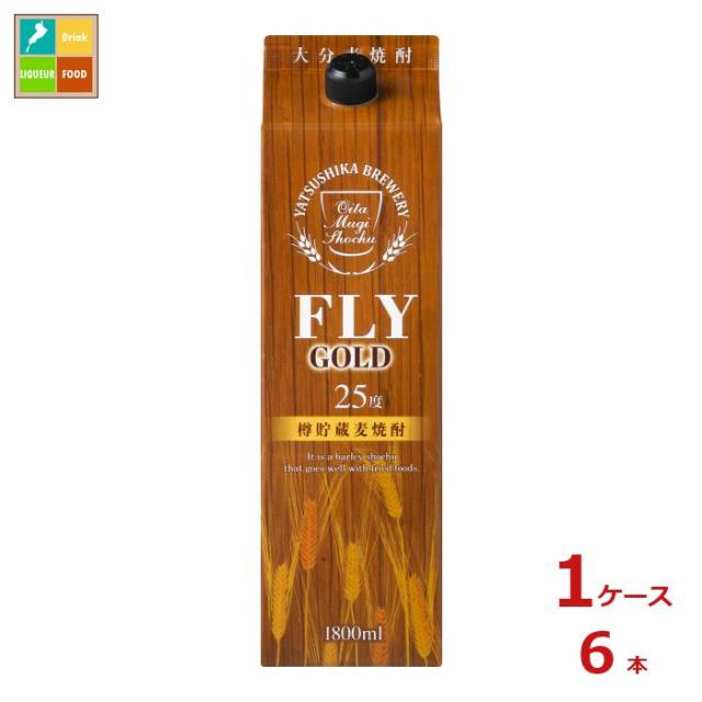 送料無料 八鹿酒造 大分麦焼酎 FLYGOLD1.8L紙パック×1ケース（全6本） agesugi_sguの通販は
