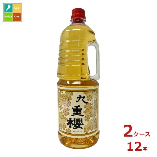 送料無料 九重味淋 本みりん 九重櫻1.8L手付きペット×2ケース（全12本）
