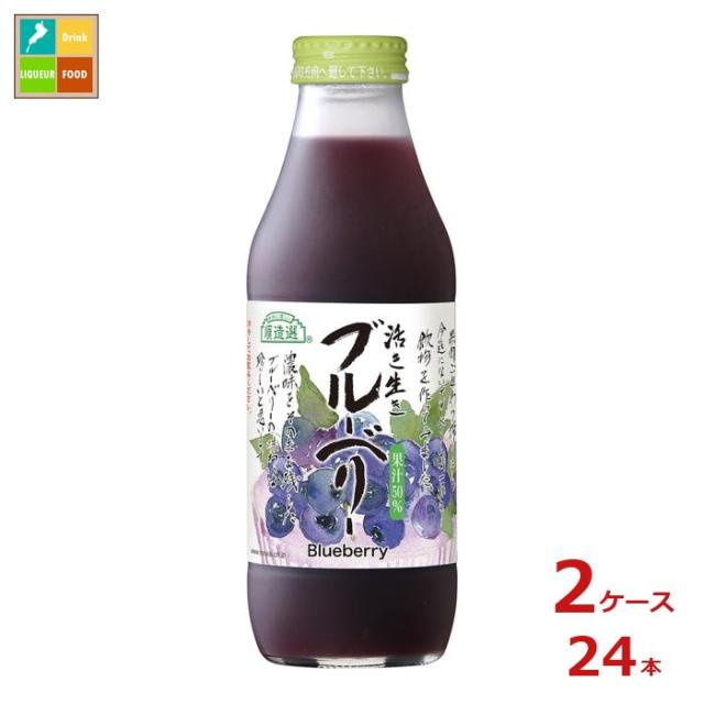 送料無料 マルカイ 順造選 ブルーベリー500ml瓶×2ケース（全24本）