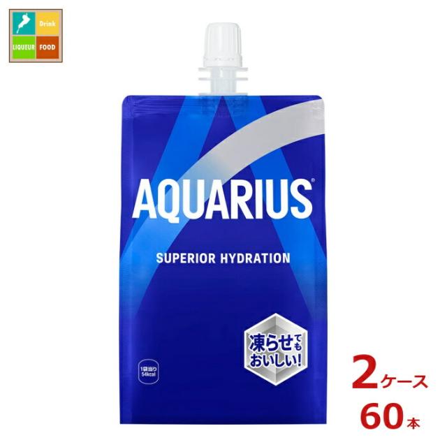 送料無料 コカコーラ アクエリアス300gパウチ×2ケース（全60本）