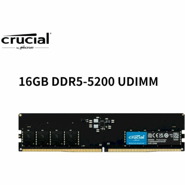 Crucial 増設 内蔵 メモリ 16GB x1枚 DDR5 5200 制限付無期限保証 CL42 UDIMM 288pin CT16G52C42U5 内蔵メモリの通販は 8,680円
