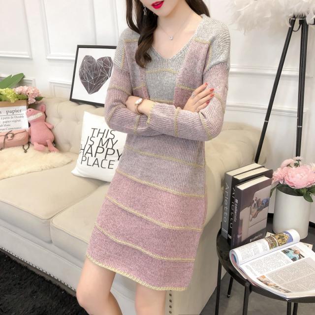 セットアップ レディース ワンピース カーディガン ミドル丈 ひざ上 Vネック かわいい フォーマル おしゃれ Ol 春 秋 お出かけ デートの通販はau Pay マーケット Adono アドゥーノ