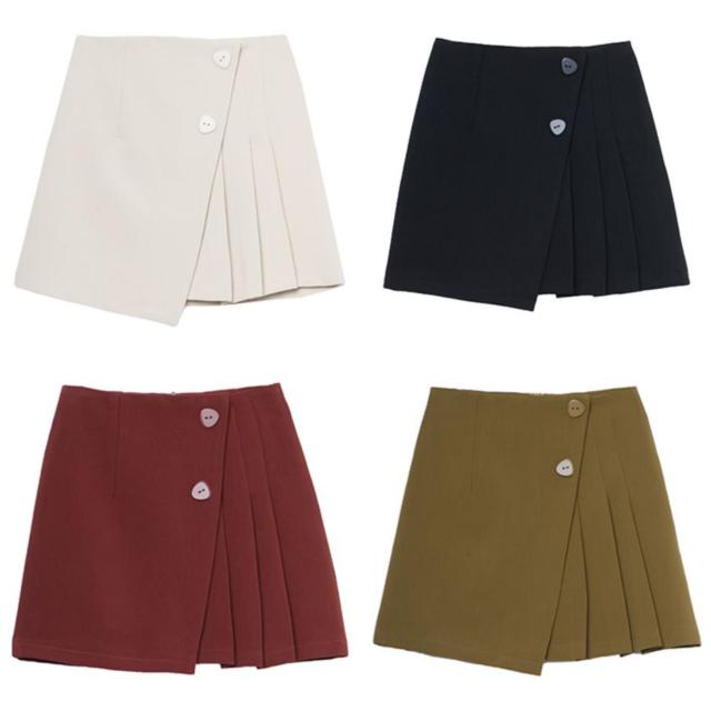 ボトムス レディース スカート ひざ上 ミニ丈 ハイウエスト 無地 プリーツ 巻きスカート シンプル ラップ カジュアル 脚長効果 台形 大人の通販はau Pay マーケット Adono アドゥーノ