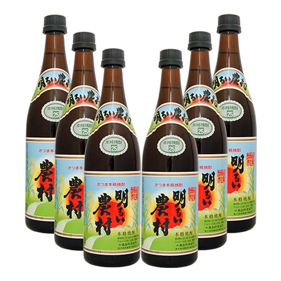 焼酎　芋　明るい農村（25゜）720ml/6本　送料無料 一部地域を除くの通販は
