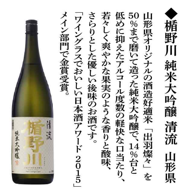 黒龍 〆張鶴 純 純米吟醸 楯野川 清流 純米大吟醸 1800ml 3本の