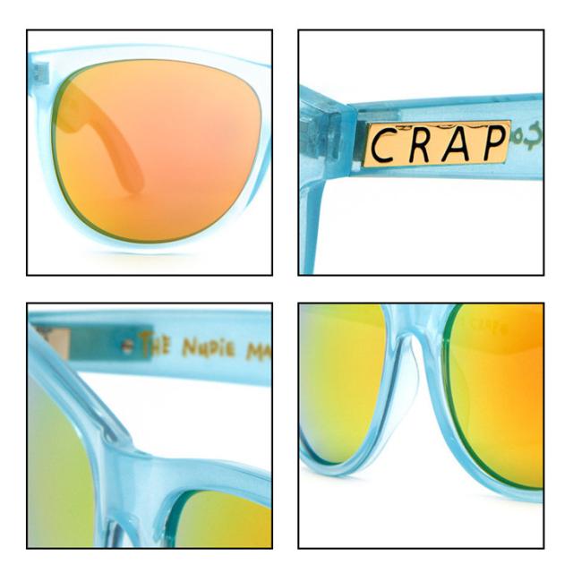 CRAP EYEWEAR クラップ アイウェア サングラス ヌーディーマグ #A28RO THE NUDiE MAG #141A28RO フレーム/Gloss Semitranslucent Sky Blue グロスセミトランスルーセントスカイブルー×レンズ/Reflective Orange リフレクティブオレンジ Lenses_2
