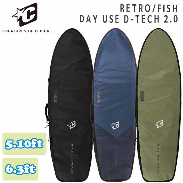 24 CREATURES OF LEISURE クリエイチャー ハードケース RETRO/FISH DAY USE D-TECH 2.0 5.10ft 6.3ft レトロフィッシュデイユース ボード