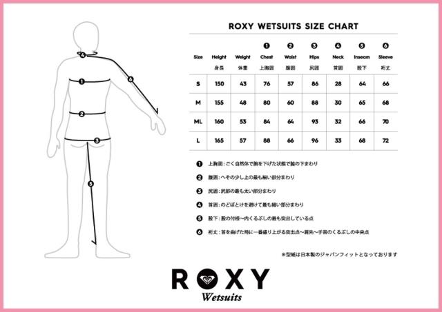 26 SS ROXY ロキシー ウエットスーツ 長袖タッパー フロントジップ