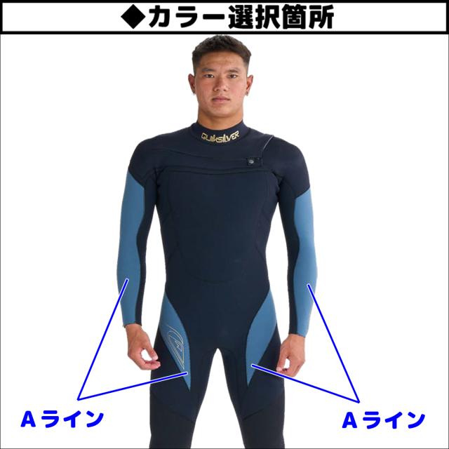25 QUIKSILVER クイックシルバー ウエットスーツ ロンスプ MERCURY SLANT CHEST ZIP カスタムオーダー 春夏 メンズ 2025年 3/2 SCZ LS SP QWT251733 日本正規品