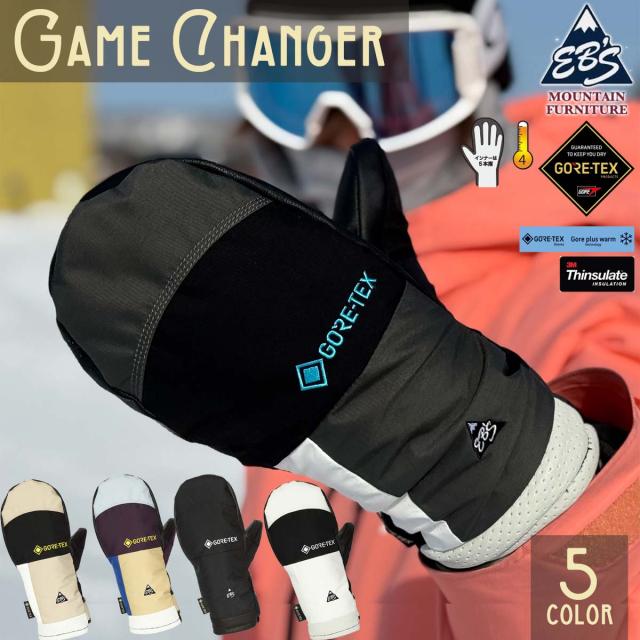 25/26 スノー eb's エビス グローブ 手袋 ミトン リーシュつき ゲームチェンジャー GORE-TEX スノー小物 スノボ スノーボード スキー ユニセックス GAME CHANGER 2025年 2026年 品番 4500002 日本正規品