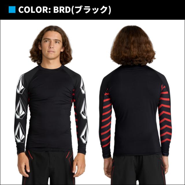 25 VOLCOM ボルコム 長袖 ラッシュガード Tシャツ ジャック・ロビンソン コラボ UVカット 50+ メンズ サーフティー SURF VITALS J ROBINSON TGHT LS 2025年春夏 品番 A9312504 日本正規品