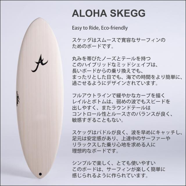 25 ALOHA SURFBOARDS アロハ サーフボード ALOHA SKEGG 6'4 エコスキン