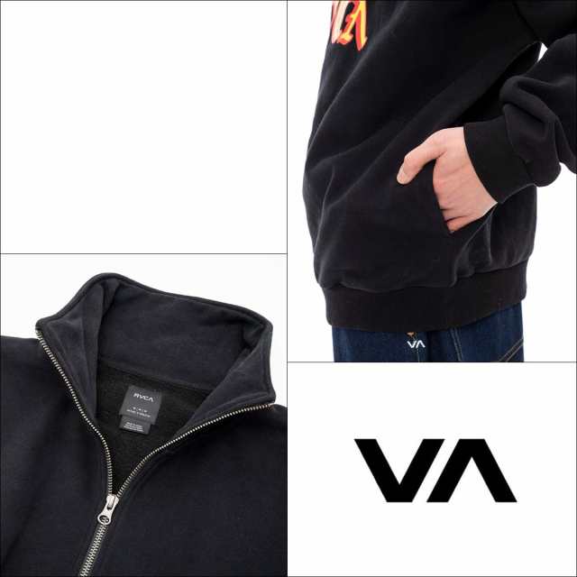 23 RVCA ルーカ トレーナー SCRIPT ZIP ハーフジップ トップス