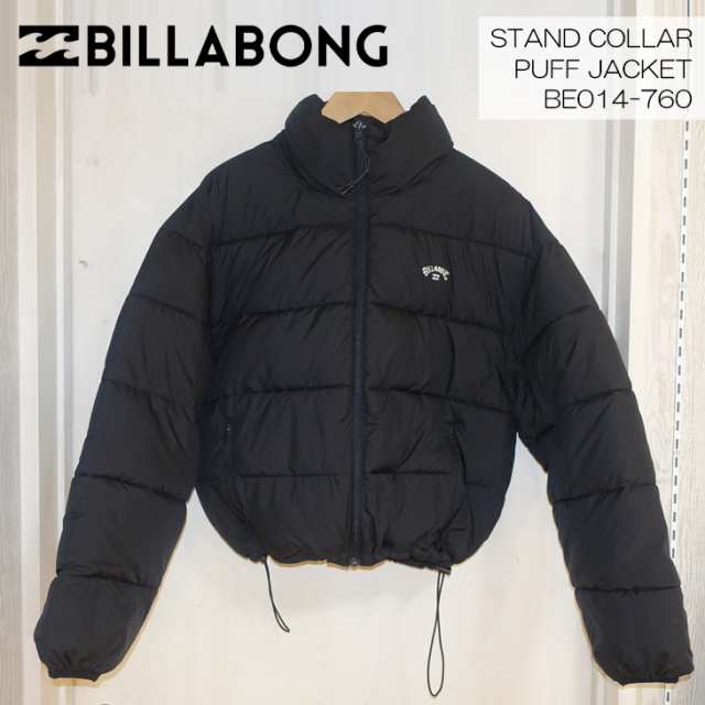 24 BILLABONG ビラボン ダウンジャケット STAND COLLAR PUFF JACKET ダウン アウター トップス ジャケット 2WAY ショート丈 黒 ブラック