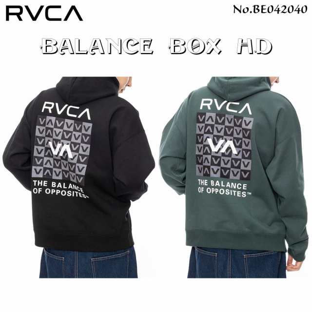 24 RVCA ルーカ パーカー BALANCE BOX HD 長袖 トップス フーディー ロゴ バックプリント メンズ 2024年秋冬 品番 BE042040 BE042-040 日