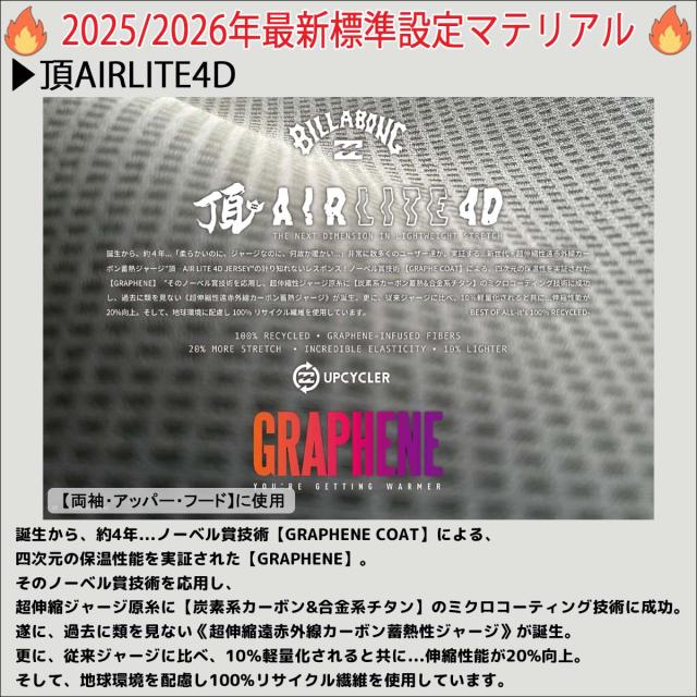 25-26 BILLABONG ビラボン セミドライ ウェットスーツ 頂AIRLITE4D ガルウィングジップ3.0 ロングチェスト ウエットスーツ カスタム オーダー 冬用 メンズモデル 2025年/2026年 品番 BF018-721 日本正規品_5