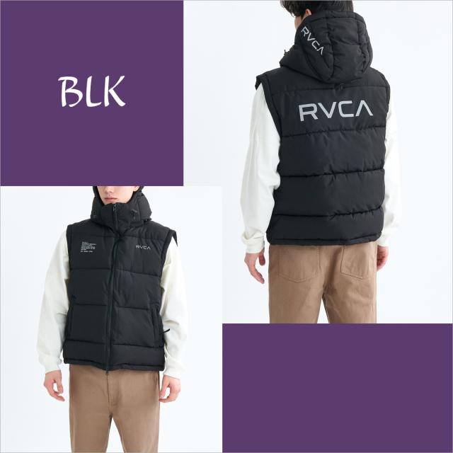 25 FW RVCA ルーカ ベスト上着 パフベスト ダウン ノースリーブ