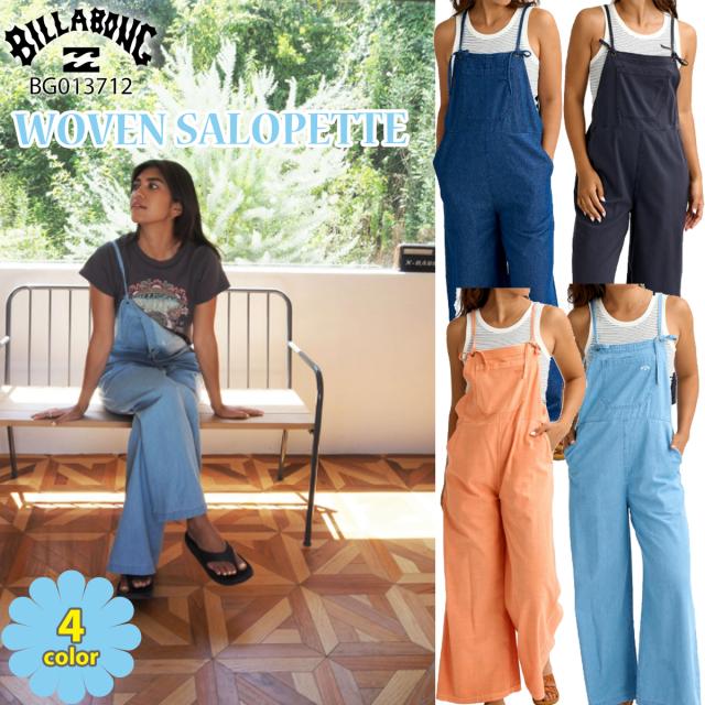 26 SS BILLABONG ビラボン サロペット パンツ WOVEN SALOPETTE 長ズボン かわいい おしゃれ レディース 2026年春夏 BG013712 BG013-712 日本正規品