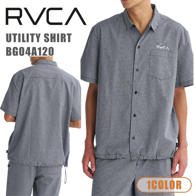 26 RVCA ルーカ シャツ UTILITY SHIRT 半袖 トップス 半袖シャツ ロゴ刺繍 メンズ 2026年夏 品番 BG04A120 日本正規品