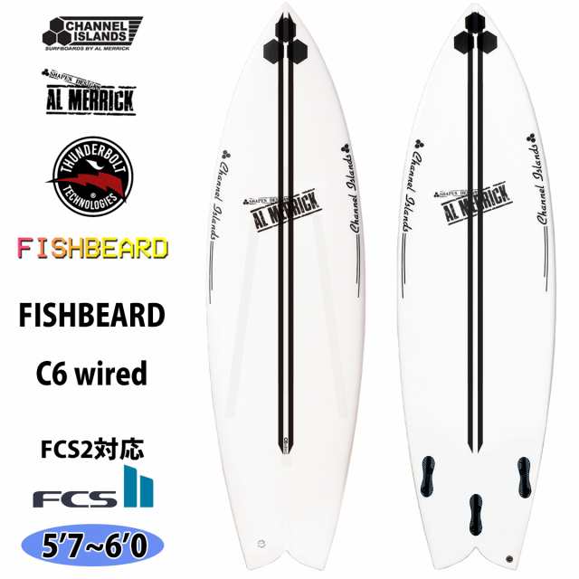 2023年6月中旬〜7月中旬出荷 予約商品 23 サンダーボルト チャンネルアイランド FISHBEARD 2+1 C6 wired FCS2  フィッシュベアード2+1 Cha 希少 黒入荷！ スポーツ・アウトドア