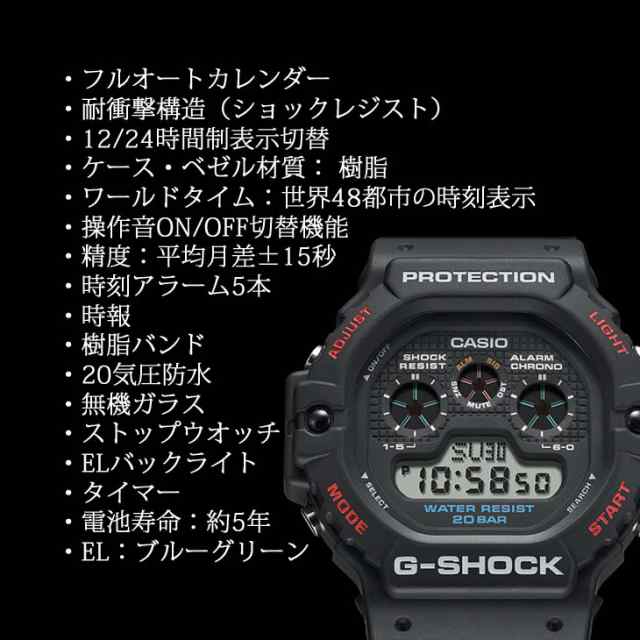 G Shock ジーショック 5900 Series Dw 5900 1jf 腕時計 気圧防水 耐衝撃 品番 Dw 5900 1jf 日本正規品の通販はau Pay マーケット オーシャン スポーツ