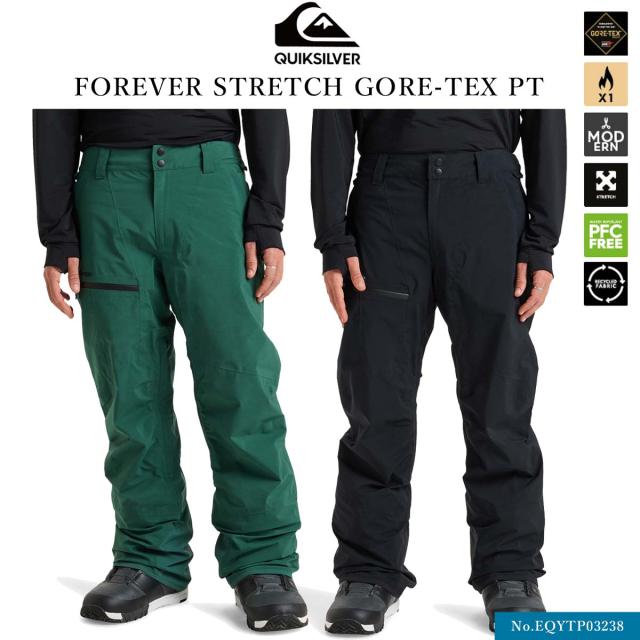 25/26 スノー Quiksilver クイックシルバー パンツ フォーエバー ストレッチ ゴアテックス スノーウェア パンツのみ 雪 ウィンタースポーツ スキー スノボー 2025年/2026年冬 メンズ ユニセックス FOREVER STRETCH GORE-TEX PT 品番 EQYTP03238 日本正規品