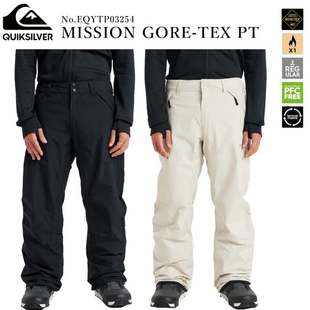 25/26 スノー Quiksilver クイックシルバー パンツ ミッション ゴアテックス スノーウェア パンツのみ 雪 ウィンタースポーツ スキー スノボー 2025年/2026年冬 メンズ ユニセックス MISSION GORE-TEX PT 品番 EQYTP03254 日本正規品
