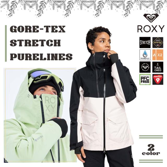24/25 ROXY ロキシー ジャケット GORE-TEX STRETCH PURELINES JK スノーウェア トップスのみ フード付 スノーボード スノボ スキー ウィンタースポーツ レディース 2024年/2025年 品番 ERJTJ03461 日本正規品の通販は