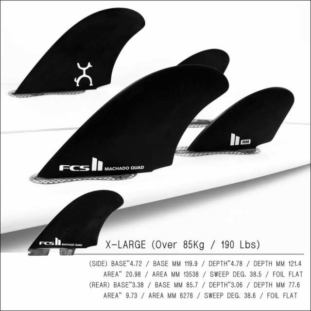 FCS2 フィン 4フィン パフォーマンスグラス ブラック ロブ マチャド シーサイド クワッド クアッド Rob Machado Seaside  Quad Fins PG FCの通販はau PAY マーケット - オーシャン スポーツ