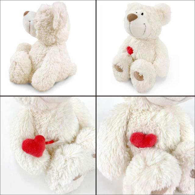 NICI ニキ ぬいぐるみ ラブベア クラシック 25cm しろくま ハート