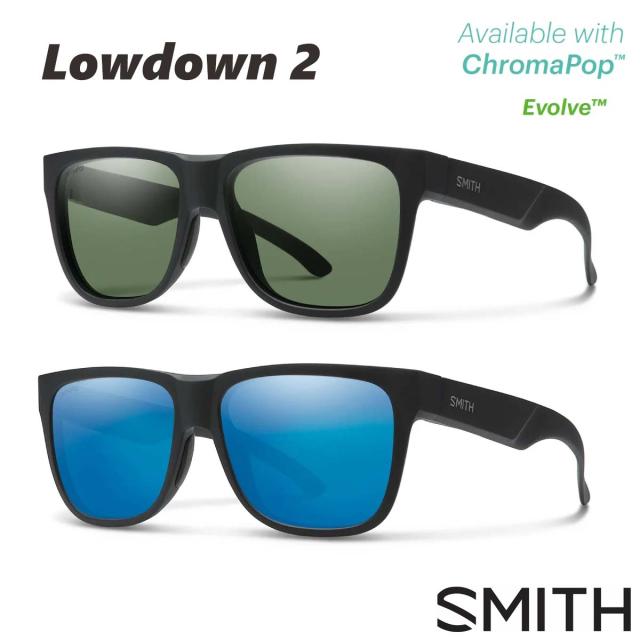 23 SMITH スミス サングラス Lowdown 2 ローダウン マット フレーム 釣り 海 自転車 サイクリング アウトドア 遮光 偏光 クロマポップ レンズ コントラスト メンズ レディース ユニセックス 日本正規品の通販は