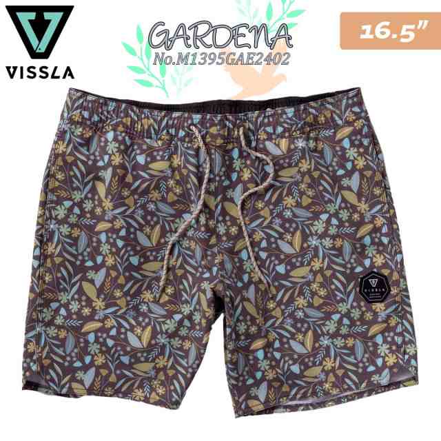 24 VISSLA ヴィスラ ボードショーツ GARDENA サーフトランクス 水着 海パン サーフィン ポケット 短パン 水陸両用 ビスラ メンズ 2024年