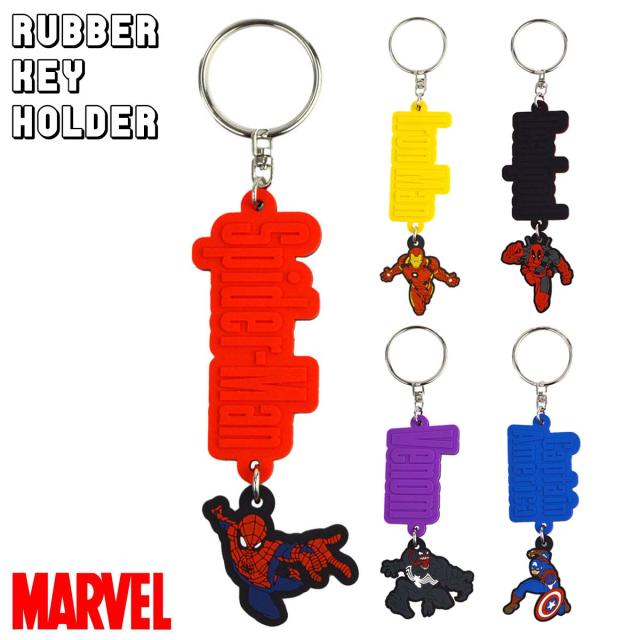 MARVEL マーベル ラバーキーホルダー スパイダーマン ヴェノム デッド
