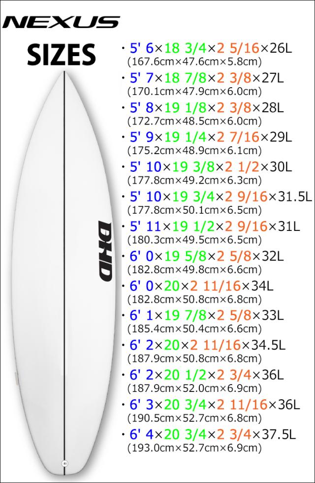 26 DHD サーフボード NEXUS ネクサス EPS 5’6〜6’4 サーフボード サーフィン 2026年モデル 日本正規品_5