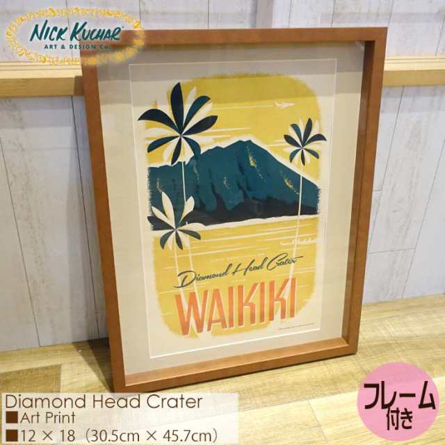 Nick Kuchar ニックカッチャー Diamond Head Crater Art Print MATTED