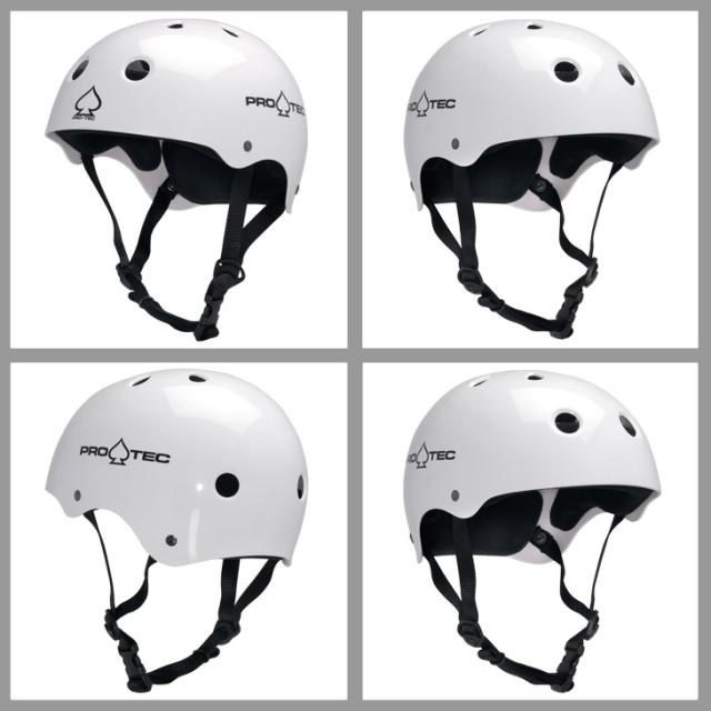 PRO-TEC プロテック ヘルメット CLASSIC SKATE MATTE BLACK GLOSSWHITE