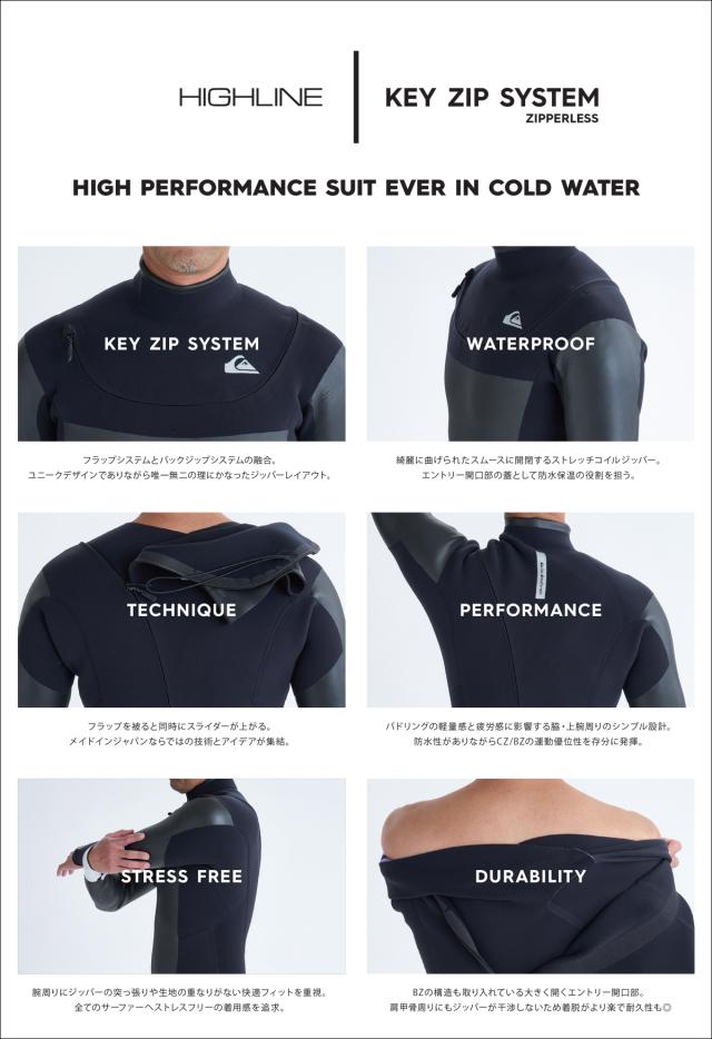 25-26 QUIKSILVER クイックシルバー ウエットスーツ セミドライ カスタムオーダー キージップ チェストジップ 秋冬 メンズ 2025年 2026年 日本正規品